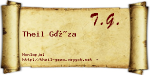 Theil Géza névjegykártya